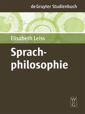 cover image of Sprachphilosophie